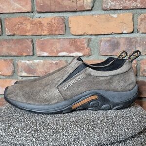 Merrell Jungle Moc Gun Smoke Suede Slip On Shoes Mens 13 Comfort Hiking Outdoor